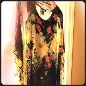 Summer 2 piece 100% silk dress. Bit of bling @ top